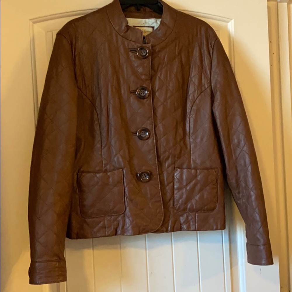 Vintage Wilsons Genuine Leather quilted jacket XL